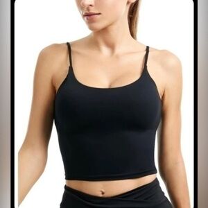 NWT AB-Eleven Camisole Longline Adjustable Strap Strappy padded Sports Bra sz M